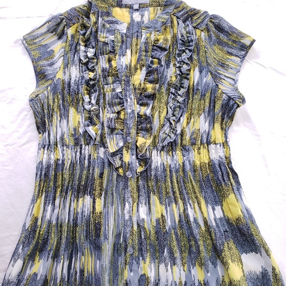 NY Collection cap sleeve roushed blouse. - Picture 1 of 4